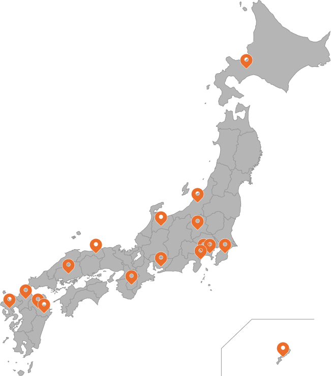 開催拠点のマップ